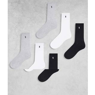 Polo Ralph Lauren 6-Pack Crew Sock Grey Assorted