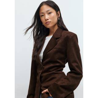 Gina Tricot-Faux suede blazer-Blazere-Brun-M-Dame