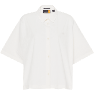 Timberland Women's Short-Sleeve Shirt Bluse Damer størrelse L farve hvid