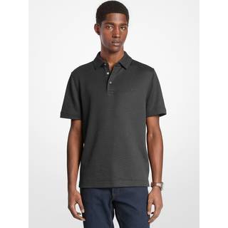 MK Waffle Knit Polo Shirt - Black - Michael Kors - XXL