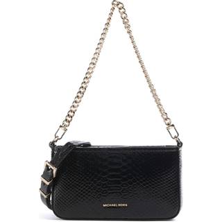 MK Bryant Small Snake Embossed Leather Convertible Crossbody Bag - Black - Michael Kors - ONE SIZE