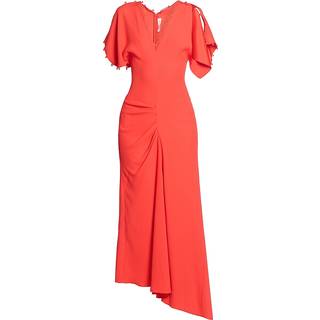 Victoria Beckham Asymmetric draped maxi dress - red - XXXS