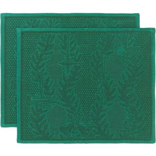 Royal Copenhagen Stjerne Riflet Jul Dækkeserviet, 45 x 35 cm, 2 stk - Grøn