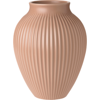 Knabstrup Keramik Ripple mat vase rosa H20 cm
