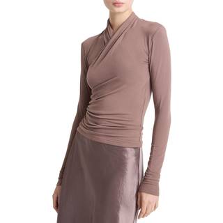 Vince Jersey wrap top - pink - M