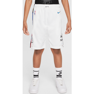 Brooklyn Nets-Nike Dri-FIT NBA Swingman-shorts til større børn - hvid - M