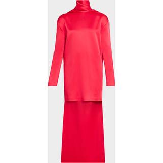 Tom Ford Asymmetric scarf-detail crÃªpe cocktail dress - pink - S
