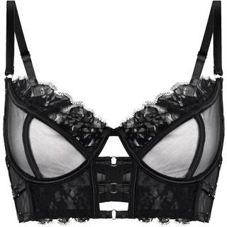 Hunkemöller Ikke-formstøbt longline bøjle-bh Nienke sort - 80B