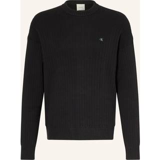 Ribbed Cotton Monogram Jumper - Black - XL