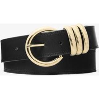 MK Leather Belt - Black - Michael Kors