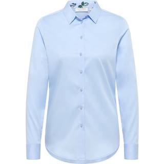 Satin Shirt Blouse in light blue plain