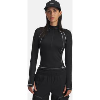 ColdGear® Textured Women's ½ Zip Black / White / Metallic Silver XL
