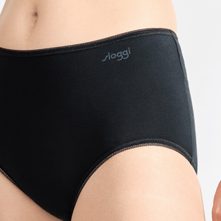 Sloggi Pure Comfort 2-Pack midi trusse, sort, Størrelse: S, Dame