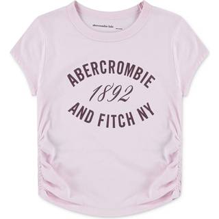 Abercrombie & Fitch Abercrombie & Fitch Abercrombie & Fitch lyserød logo-T-shirt med ruching