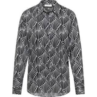 REGULAR FIT shirt-blouse in black printed
