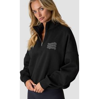 Everyday 1/4 Zip Crewneck Print Black