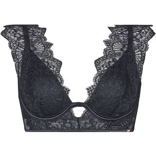 Hunkemöller Ikke-formstøbt longline bøjle-bh Zoe sort - 80C