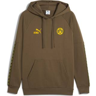 PUMA Borussia Dortmund KING Hoodie Men, Sport, Haute Coffee/Yellow Sizzle, XS