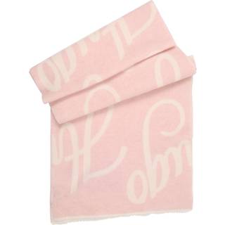 Logotørklæde af en uldblanding med jacquardvævet logo