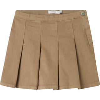 Name It Nederdel Roasted Cashew i Twill Med Plissering - Str. 11y 146cm