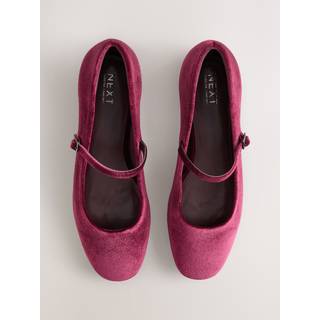 Next Burgundy Red Forever Comfort Square Toe Mary Jane Shoes - eu42