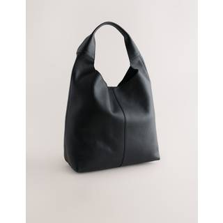 Next Black Leather Slouchy Shoulder Bag
