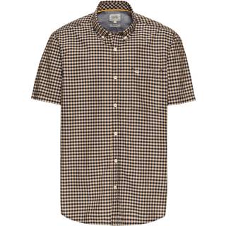 camel active Herren Kurzarmhemd blau kariert