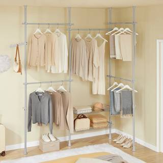 SoBuy Justerbar walk-in-garderobe 311x37x295cm KLS04-II-HG