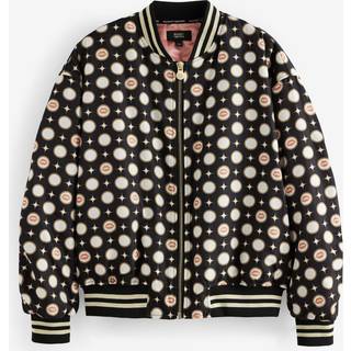 Rockett St George Rockett St George Black/Ecru Mono Lips Bomber Jacket