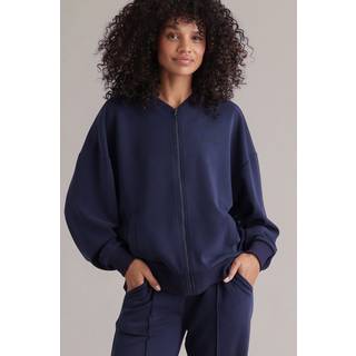 Hey Honey Women's Bomber Jersey Jacket Sweat& træningsjakke Damer størrelse S farve blå