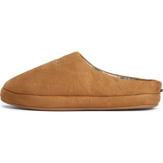 Tommy Hilfiger Check Lined Slippers Khaki