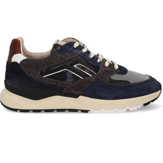 Floris van Bommel Herren Sneaker blau Velours