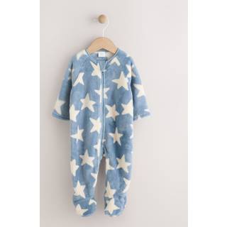 Next Blue Star Fleece Baby Sleepsuit