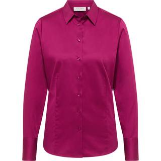 REGULAR FIT Satin Shirt Blouse in pink plain