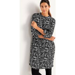 Mønstret kjole med sidelommer