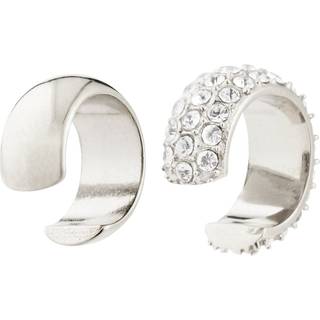 Pilgrim HUDSYN ear cuff, 2-i-ét sæt, sølvbelagt