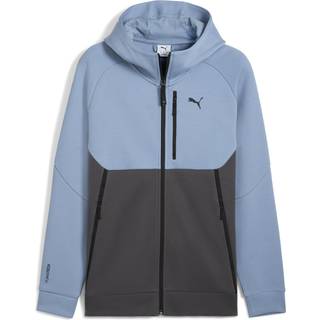 PUMATECH Full-Zip Hoodie Men, Clothing, Cool Blue/Dusky Gray, S