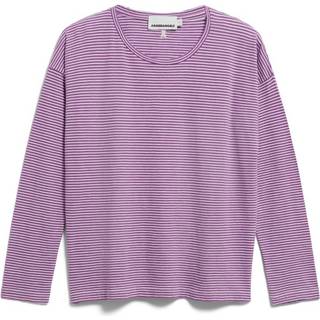 ARMEDANGELS Women's Xianaa Lovely Stripes Longsleeve Damer størrelse L farve pink