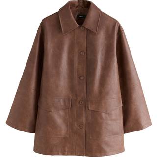 Next Chocolate Brown Faux Leather Jacket