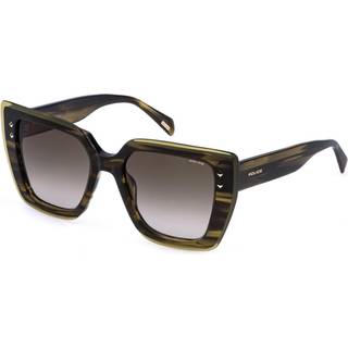 Police Kvinde SPLR98 0GG6 Solbriller Acetat Brun Brun Sommerfugl Normal Nuanceret