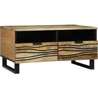 Sofabord med skuffe Brun og sort 80 x 54 x 40 cm