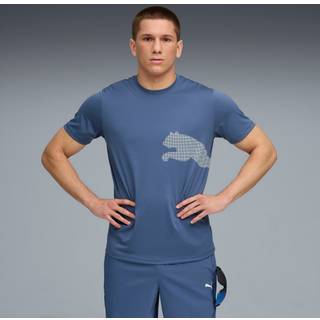 PUMA Train All Day Big Logo Tee Men, Clothing, Dark Indigo, S