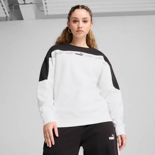 PUMA Around The Block Crew Women, Clothing, White, XXL