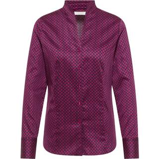 shirt-blouse in aubergine printed