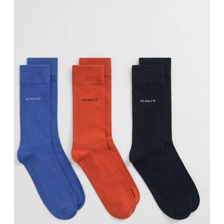 GANT Herre 3-Pack bløde bomuldssokker (40-42) Blå