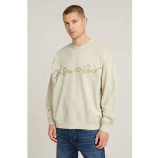 Chenille G-Script Loose Sweater - White - Men