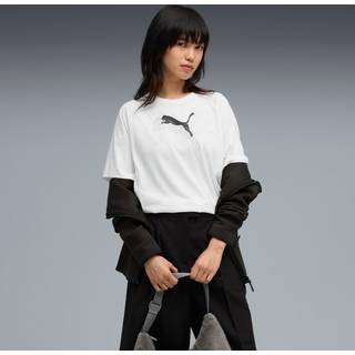 PUMA Evostripe Relaxed Graphic Tee Women, Clothing, White, XS
