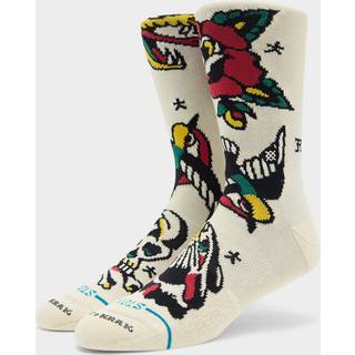 Stance Flash Crew Socks - L - canvas