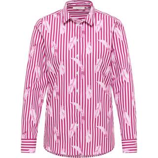 shirt-blouse in aubergine printed