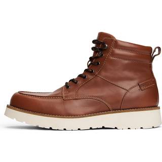 Cleat Leather Lace-Up Boots